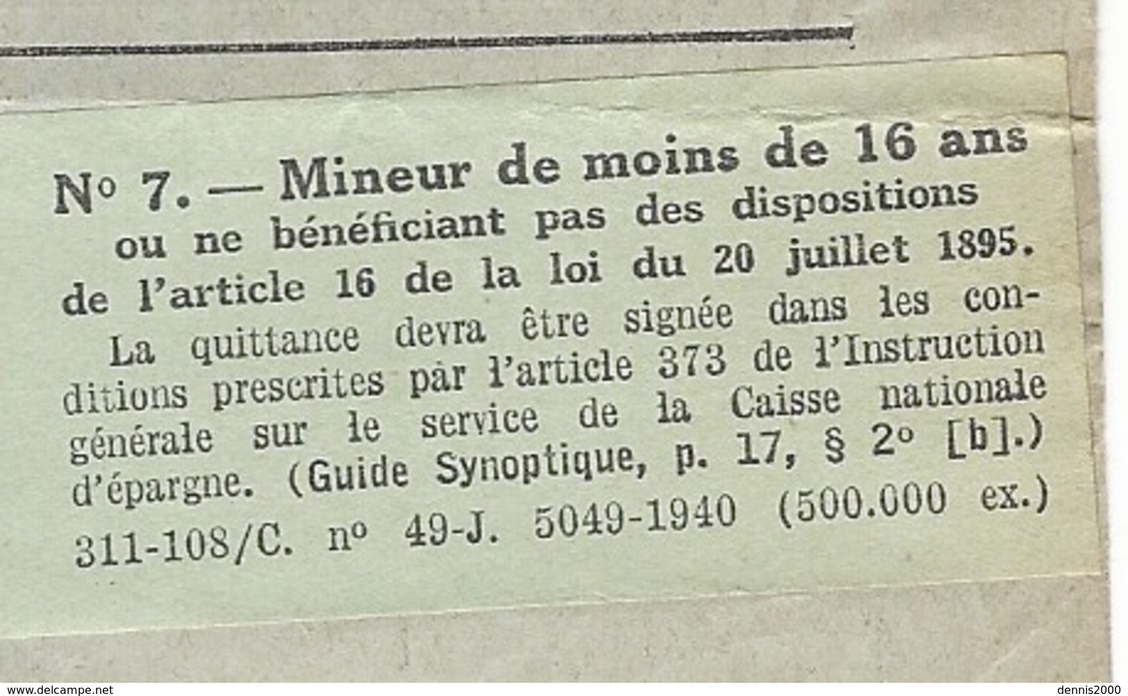 1943- Formulaire 13 P - 1ère Partie Caisse NNationale D'Epargne -demande Et Autorisation De Remboursement - 1921-1960: Période Moderne