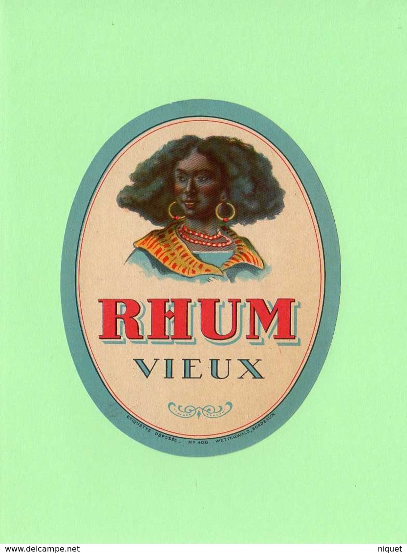 Etiquette Rhum, Rhum Vieux, Wetterwald, Bordeaux - Rhum