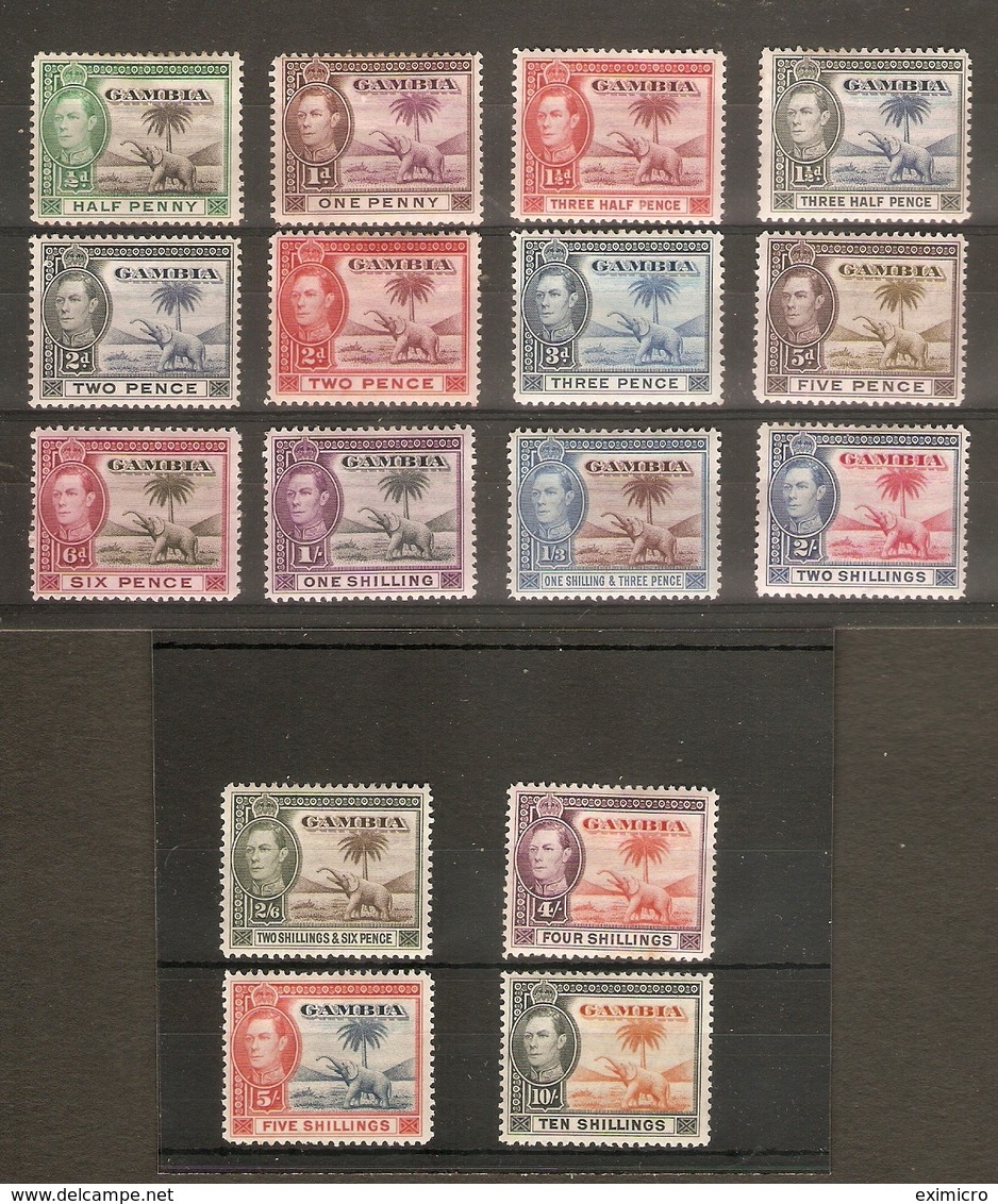 GAMBIA 1938 - 1946 SET SG 150/161 (LIGHTLY) MOUNTED MINT VERY HIGH CATALOGUE VALUE!! - Gambia (...-1964)