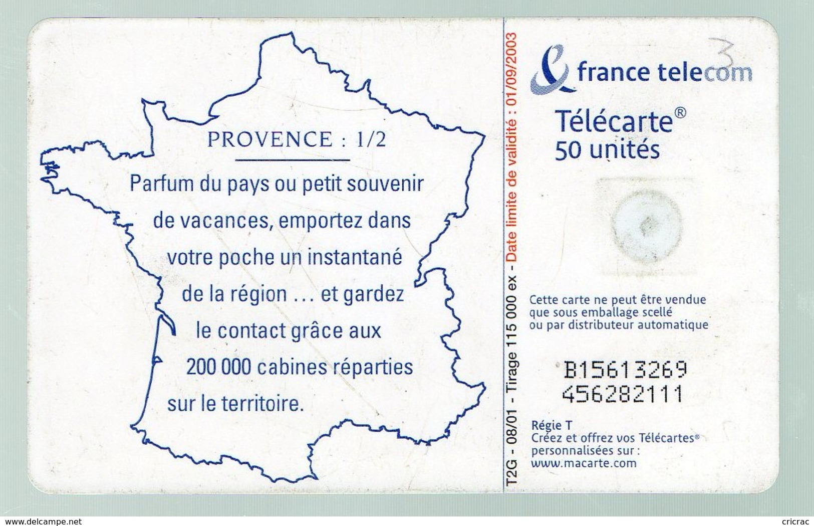 F1172 Provence 1 50 Unités N° B15613269  456282111 - 1997