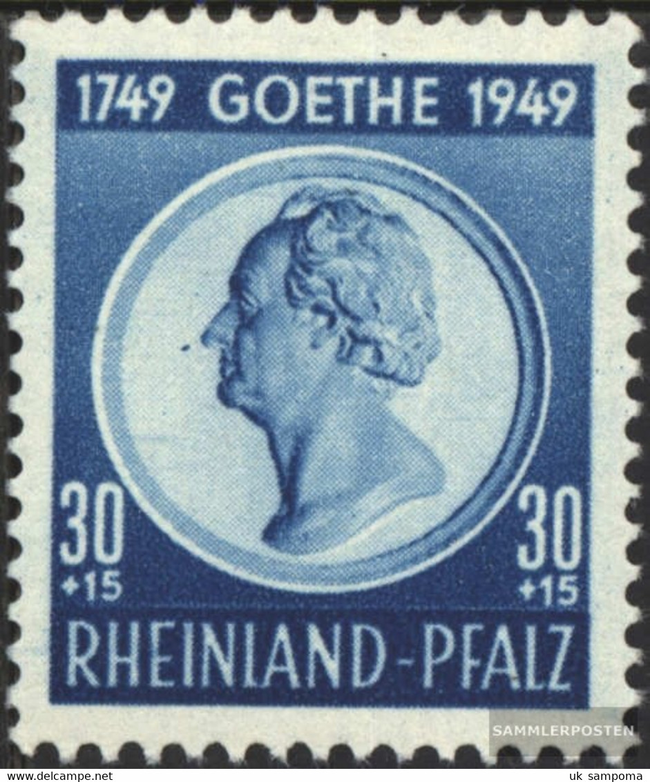 Franz. Zone-Rheinland Palatine 48 With Hinge 1949 200. Birthday Of Goethe - Andere & Zonder Classificatie