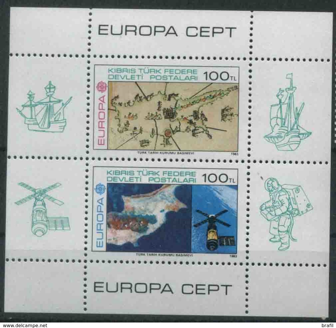 1983 Europa C.E.P.T., Cipro, Serie Completa Nuova (**) - 1983