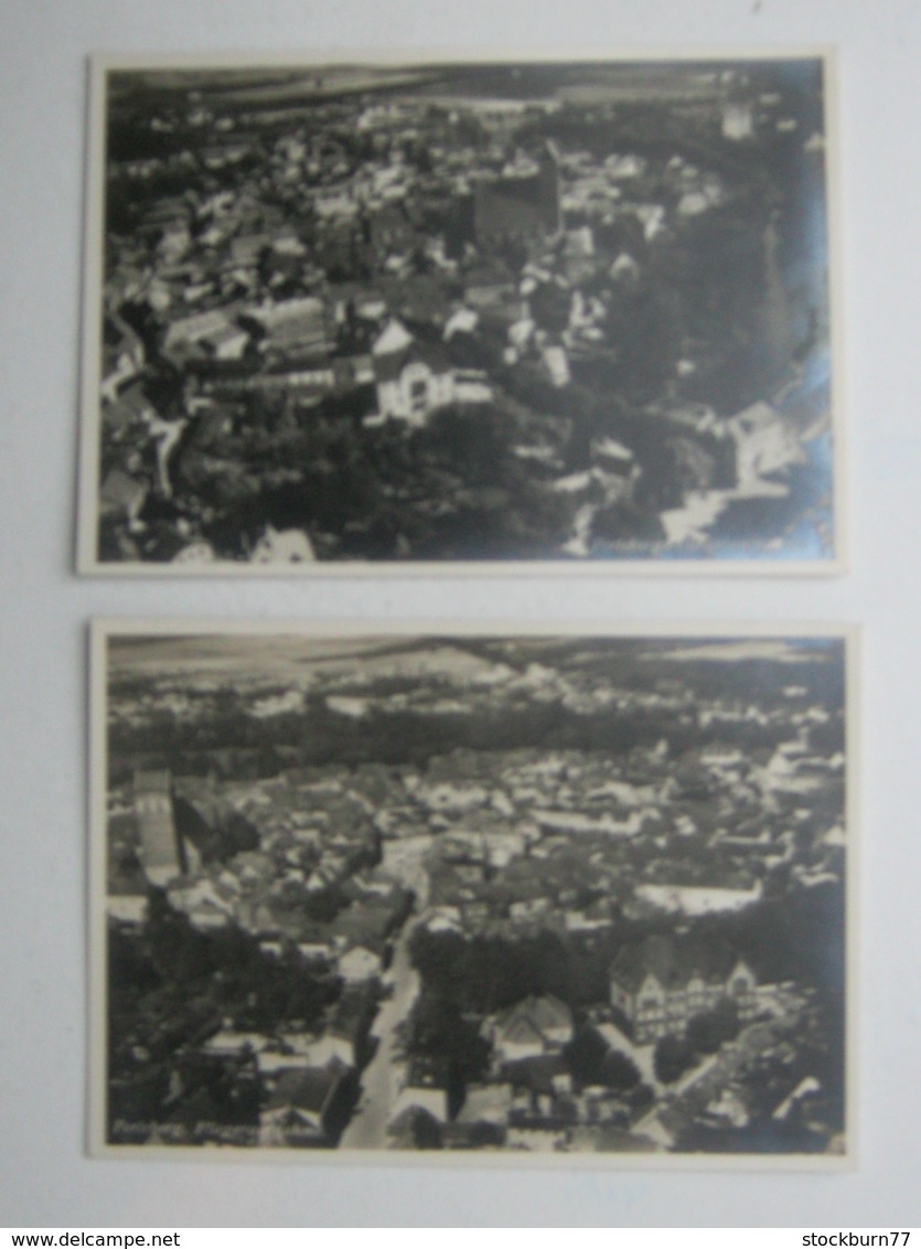 PERLEBERG  , Luftbilder ,  2 Schöne Karten Um 1932 - Perleberg