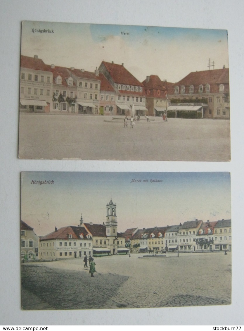 KÖNIGSBRÜCK , 2 Schöne Karten Um 1920 - Koenigsbrueck
