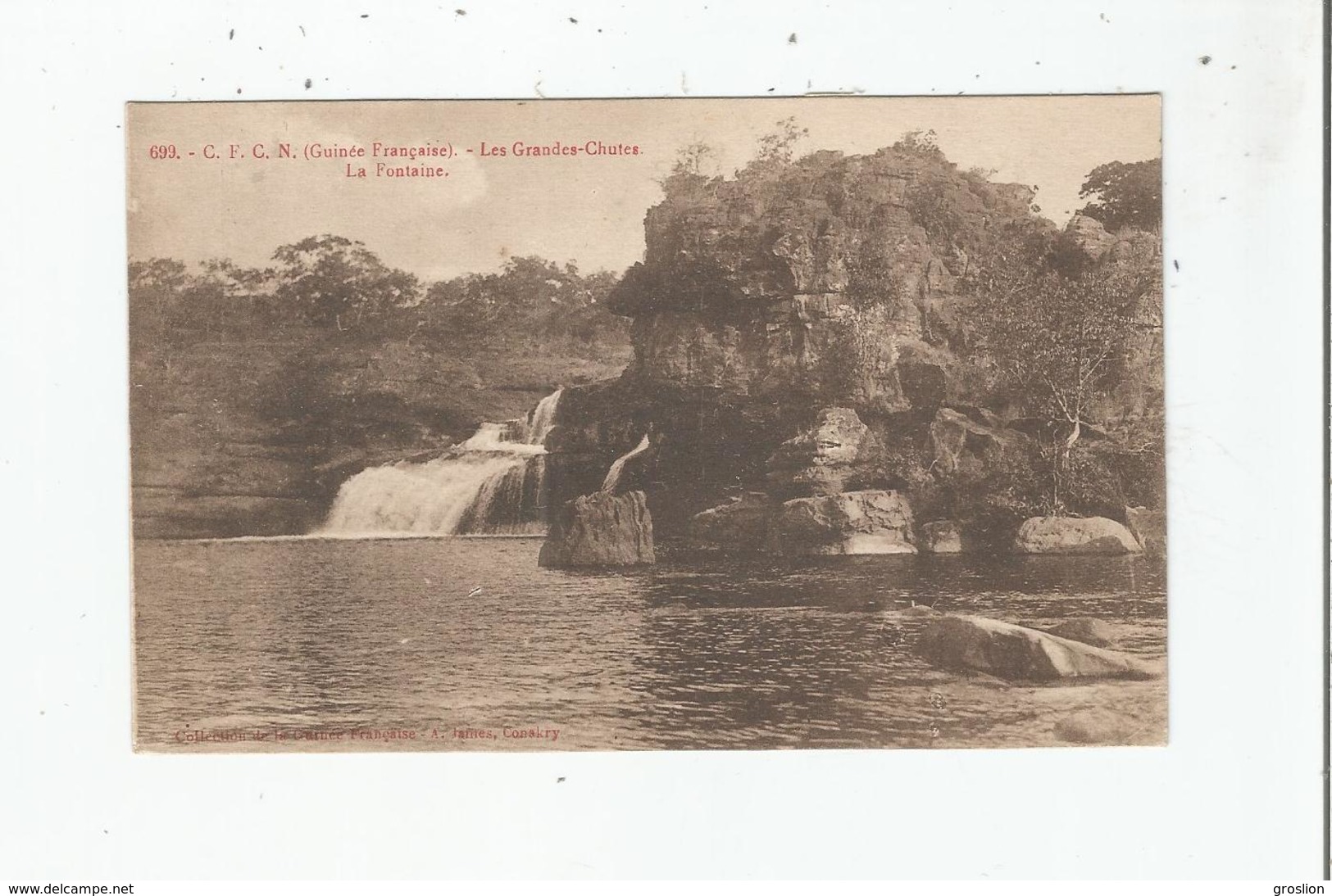 C F C N 699 (GUINEE FRANCAISE) LES GRANDES CHUTES LA FONTAINE - Guinée Française