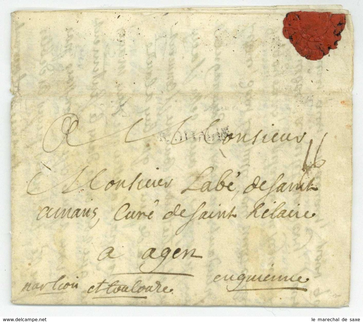 AR D'ITALIE 1735 Mariana Mantovana Montesquiou Regiment Medoc Agen Guerre De Succession De Pologne Tirol Mantova - Army Postmarks (before 1900)