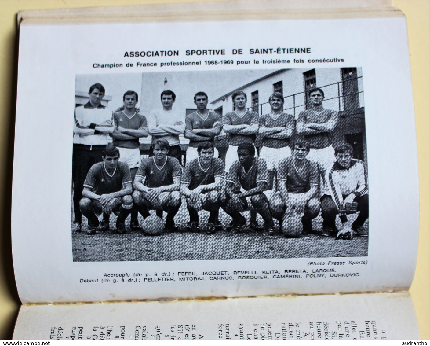 Football FFF Annuaire 1969 1970 ASSE Saint Etienne Larqué Jacquet OM Djorkaeff Pierrots De Strasbourg Nimes - Livres