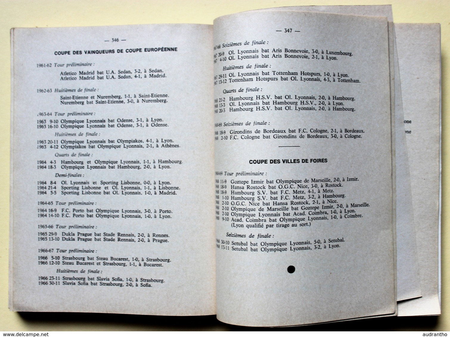 Football FFF Annuaire 1969 1970 ASSE Saint Etienne Larqué Jacquet OM Djorkaeff Pierrots de Strasbourg Nimes