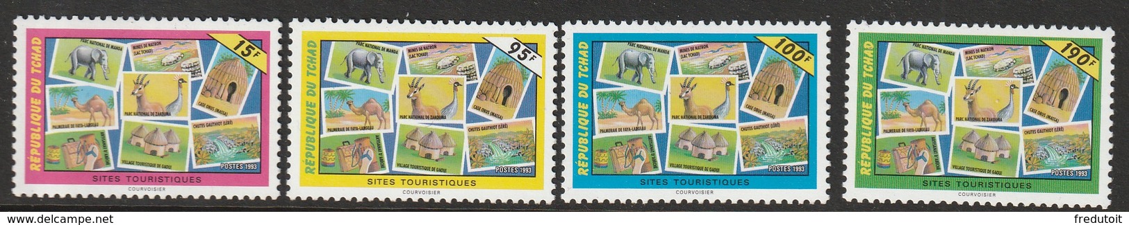 TCHAD -  N° 553 E/H  ** (1993) Faunes Des Parcs Nationaux - Tschad (1960-...)