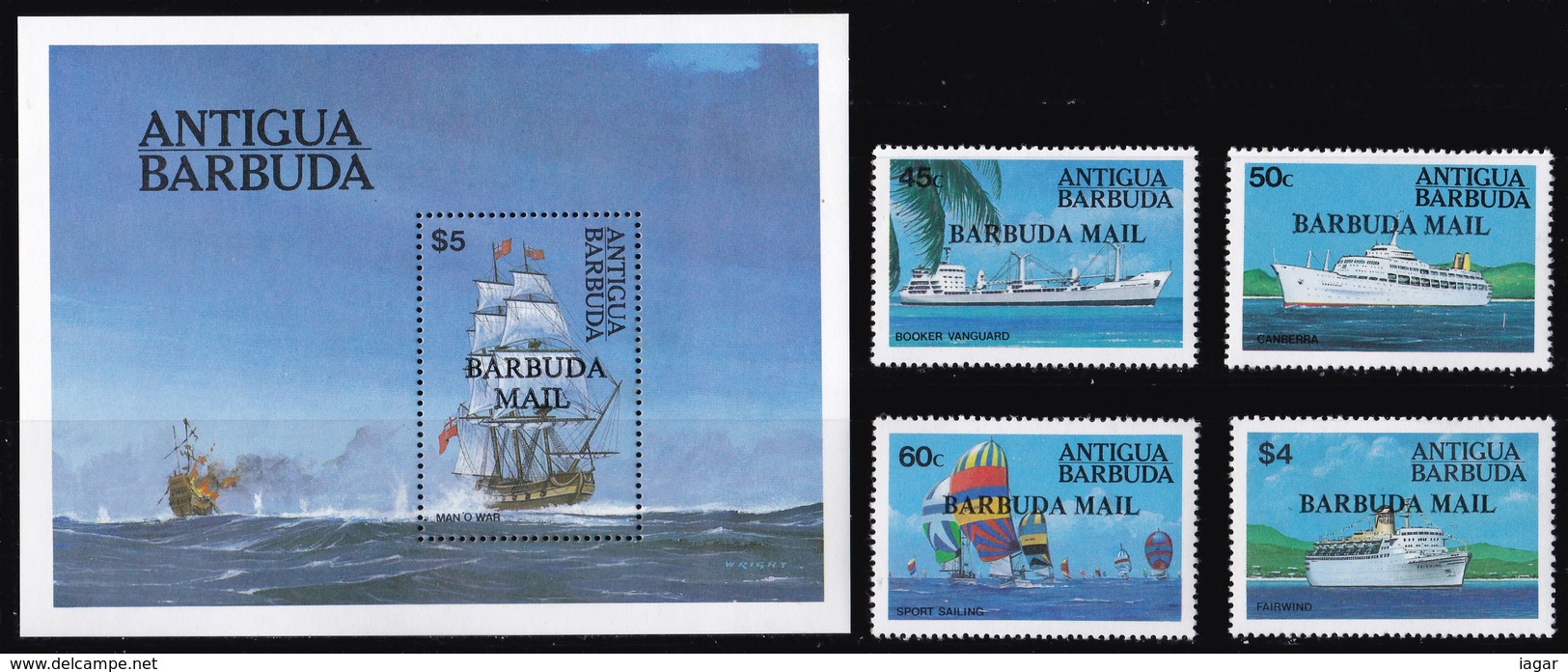 THEMATIC SHIPS: ANCIENT AND MODERN NAVIGATION - BARBUDA - Altri (Mare)