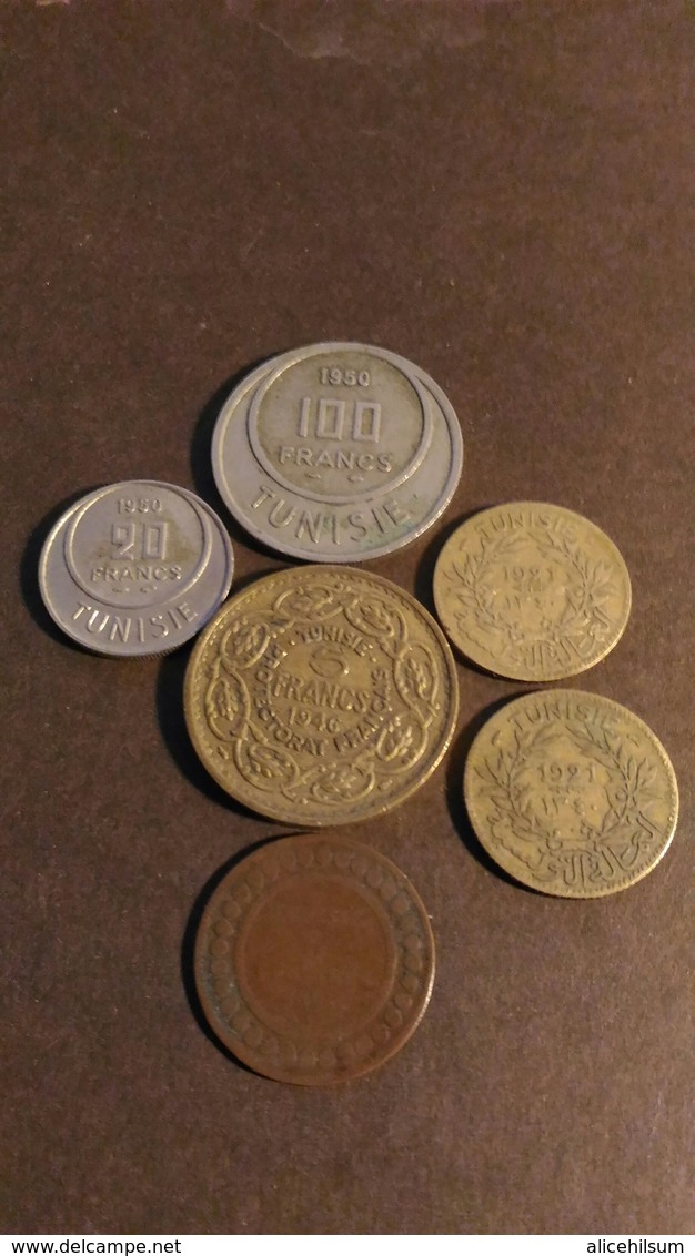 Lot De 6 Monnaies Tunisie - Tunisie