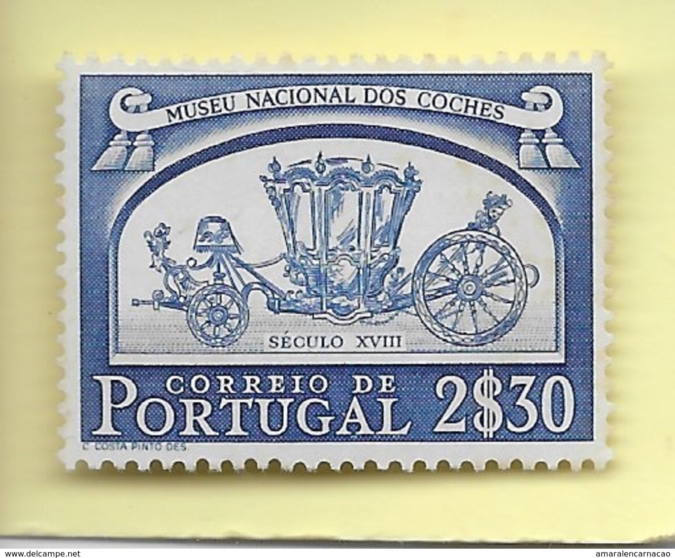 TIMBRES- STAMPS - SELLOS - FRANCOBOLLI - PORTUGAL -1952- MUSÉE NACIONAL DOS COCHES - TIMBRE NEUF CLOTURE DE SERIE - MNH - Nuevos