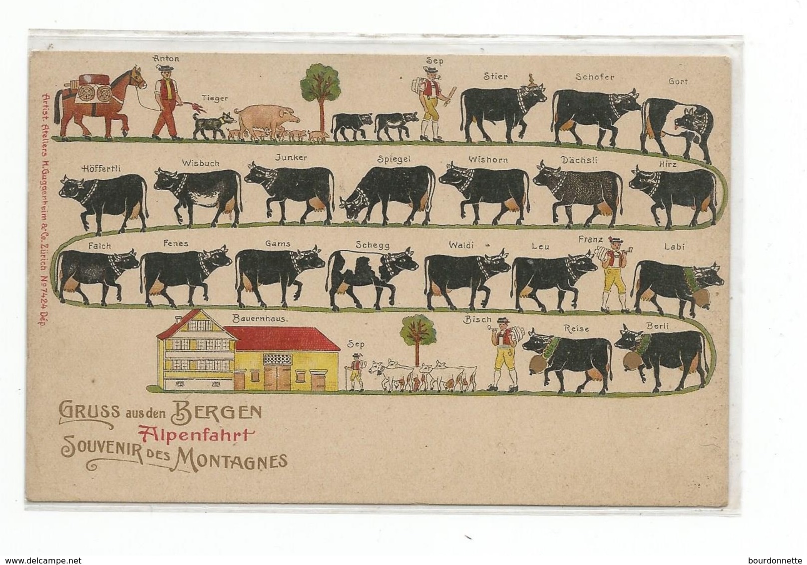 Suisse - GRUSS Aus Den BERGEN - ALPENFAHRT - Souvenir Des Alpes - Vaches - Berg