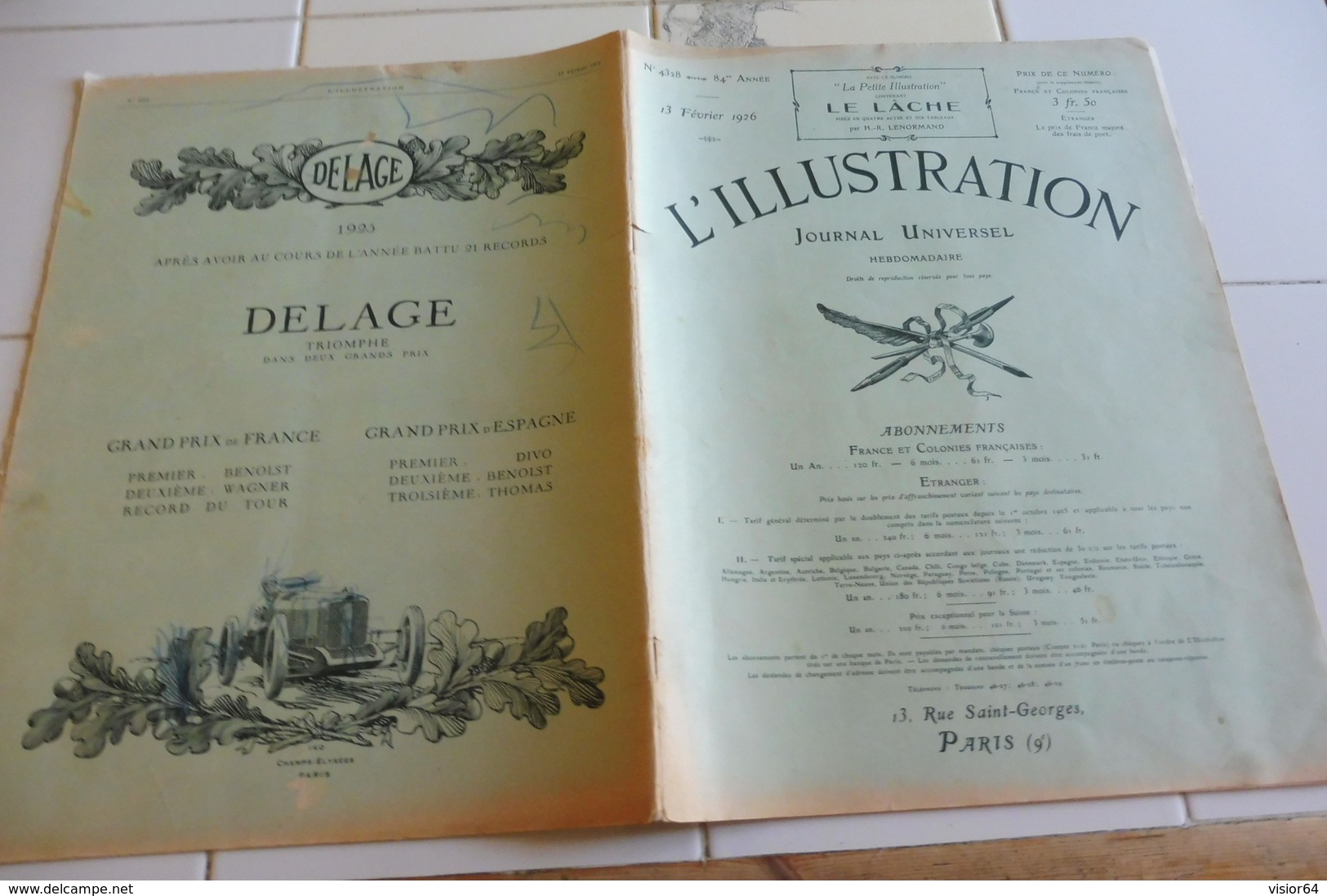 L'ILLUSTRATION 13 FEVRIER 1926-NORD CANADA-CARTE REPARTITION ARMEE  ALLEMANDE-PETAIN EN ESPAGNE-OBLATS-LA CIERVA - L'Illustration