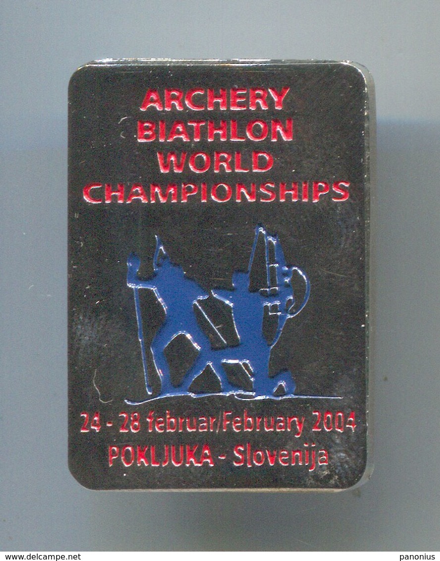 BIATHLON ARCHERY - World Championships Pokljuka Slovenia, Pin, Badge, Abzeichen - Biathlon