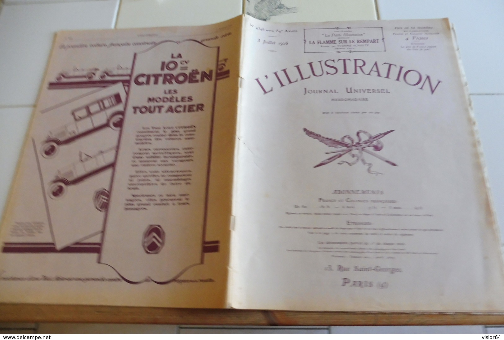 L'ILLUSTRATION 3 JUILLET 1926-ROI ESPAGNE-L'ARMEE DU SALUT- RALLYE CHAMPAGNE-MERVEILLES D'ART DE TOUT ANKH AMON-FAYOLLE - L'Illustration