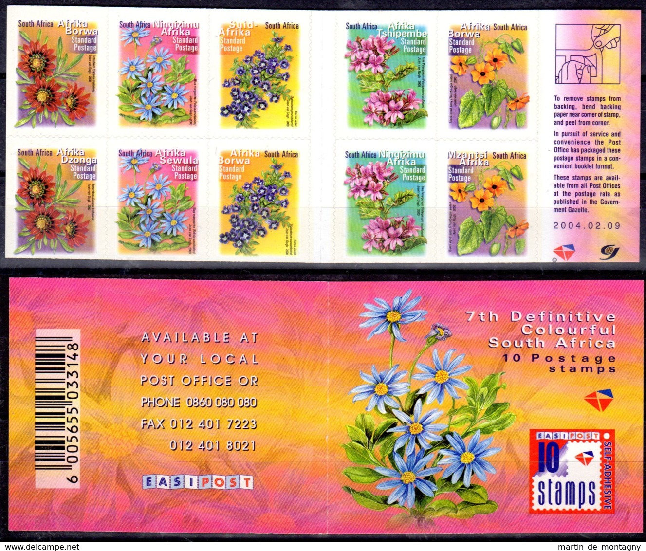 1.11.2000; Flora En Carnet, Michel No. 1312C - 1321C ; Neuf **, Lot 50800 - Carnets