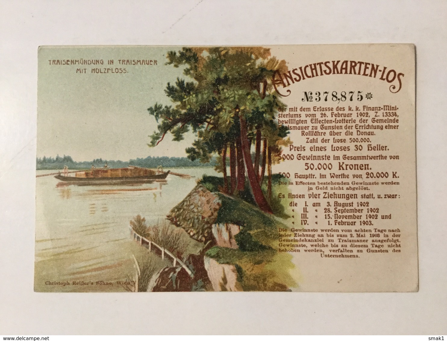 LOTTERY    POSTCARD   LITHO    AUSTRO - HUNGARIAN  MONARCHY     PRE-1904.    HELLER UND KRONEN - Lotterielose