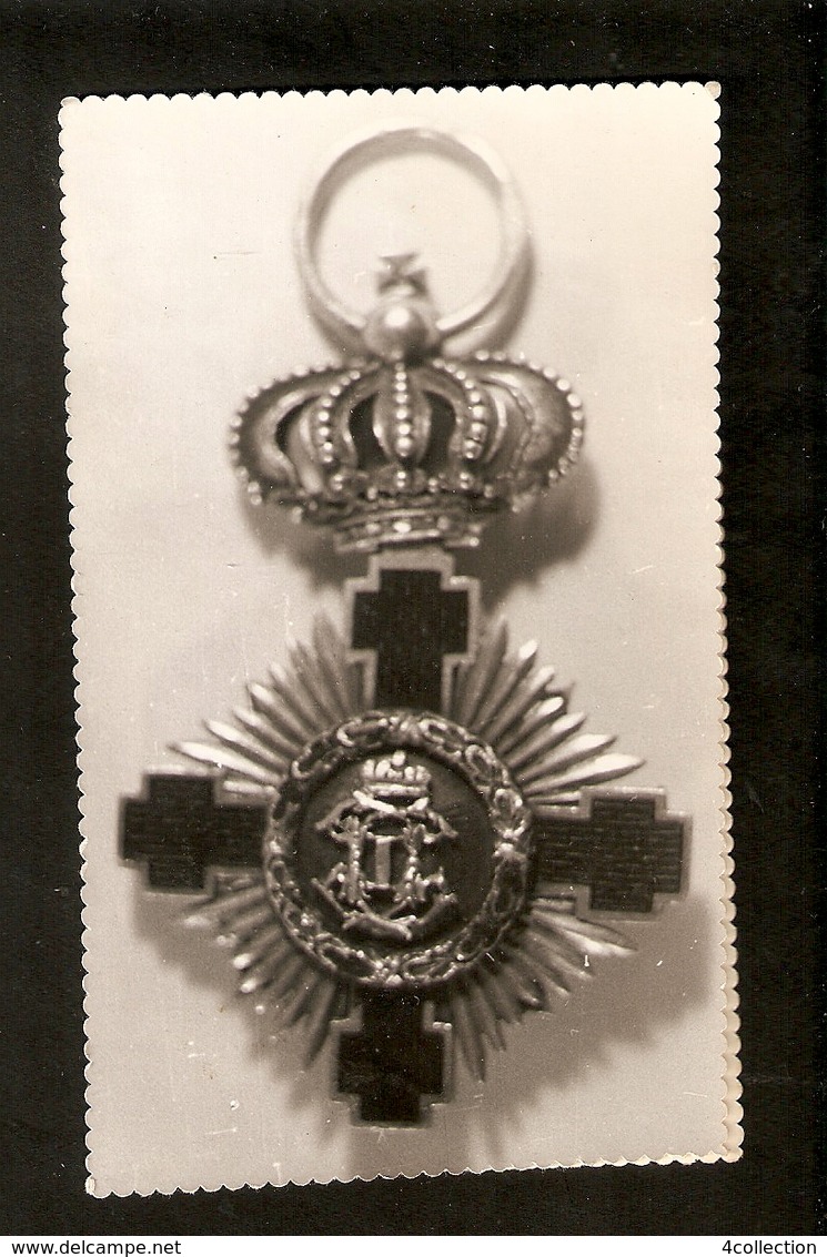 K Old 2 Photos Award Badge Order Medal Cross Crown German Eagle Letter I - Photographs