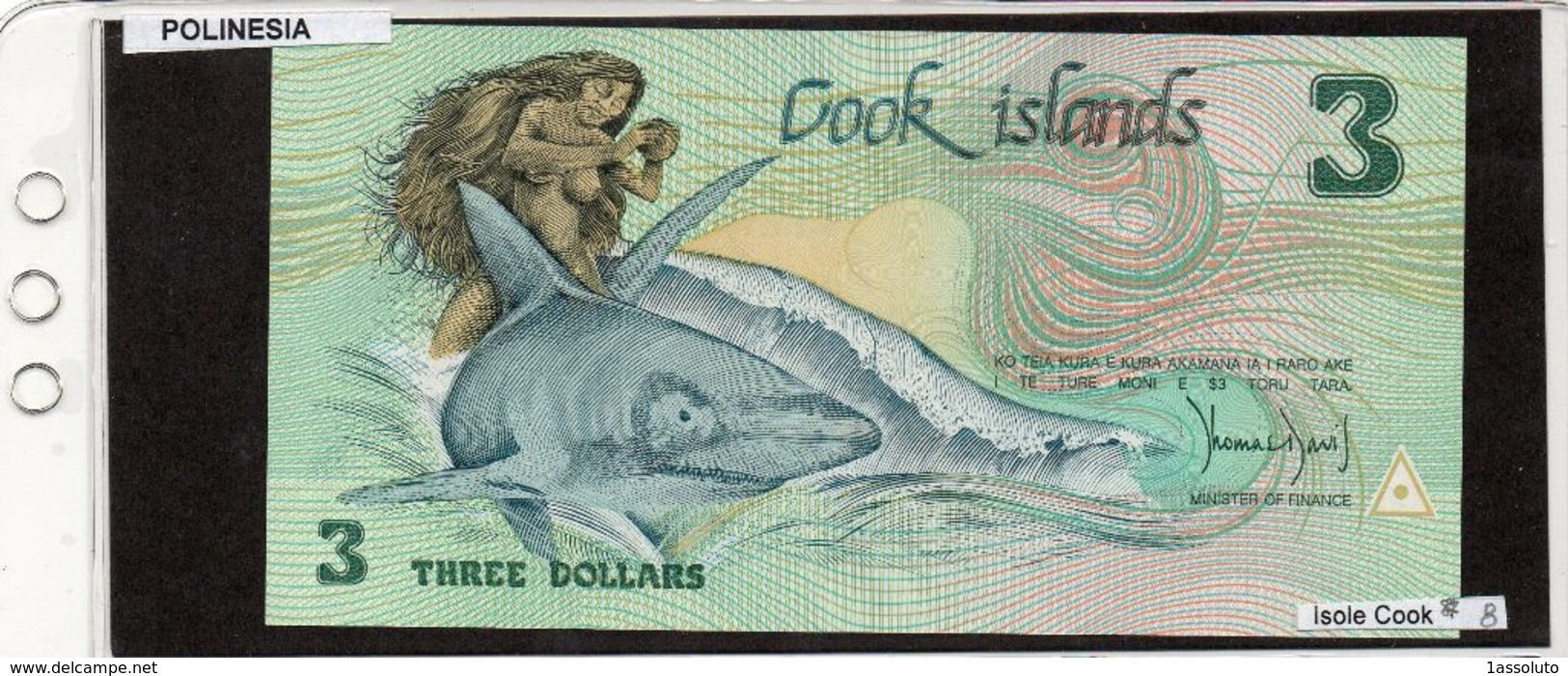 Banconota Isole Cook 3 Dollars - Cookeilanden