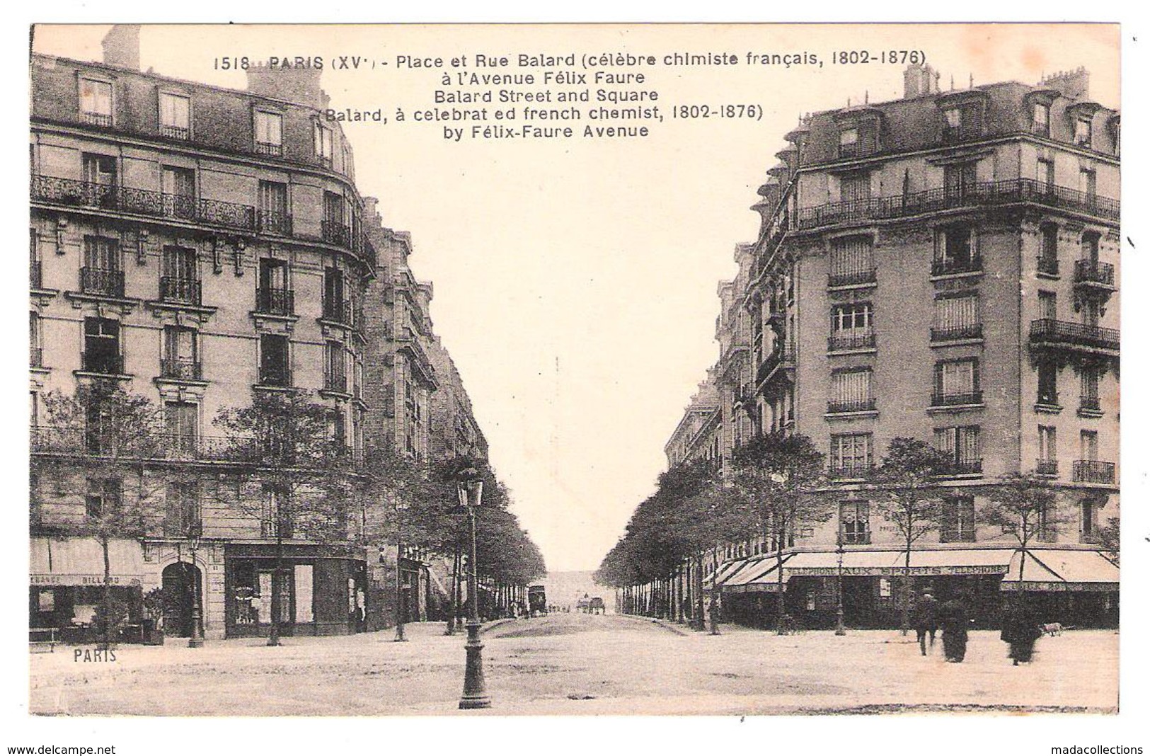 Place Et Rue Balard (Paris - 75015) à L'avenue Félix Faure - Arrondissement: 15