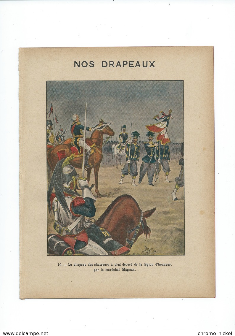 Mal MAGNAN Nos Drapeaux Chasseurs à Pied  Légion D'Honneur Couverture 220 X 175 TB 3 Scans - Protège-cahiers