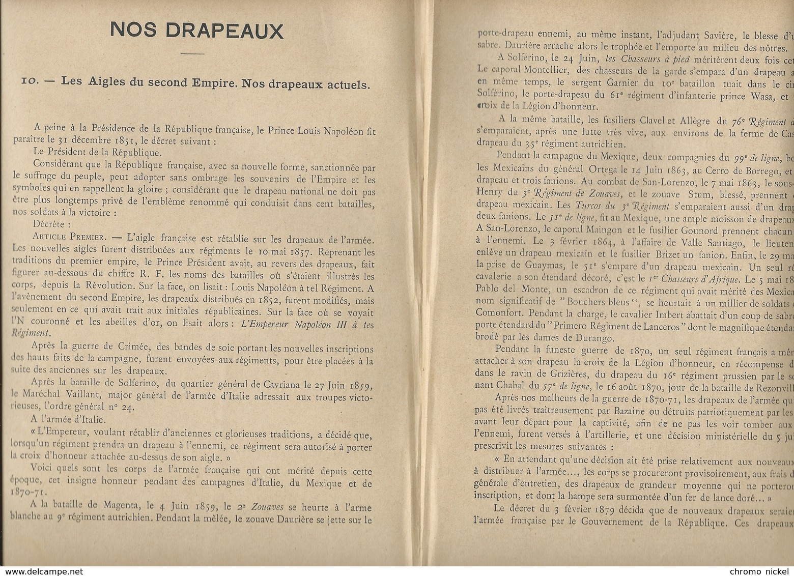 Mal MAGNAN Nos Drapeaux Chasseurs à Pied  Légion D'Honneur Couverture 220 X 175 TB 3 Scans - Protège-cahiers