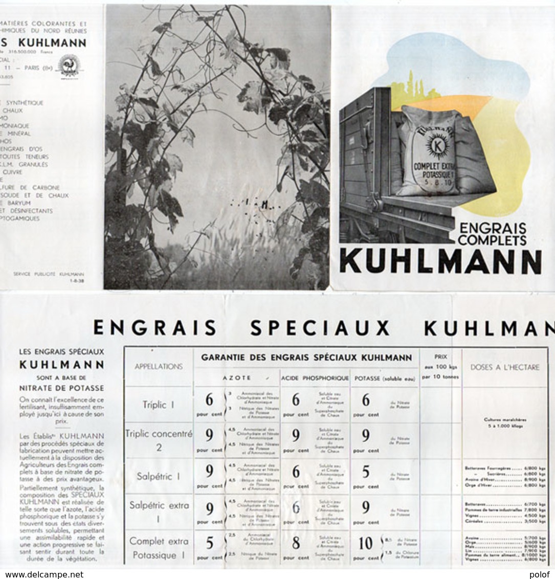 Engrais Complets "KUHLMANN" Dépliant 3 Volets   (110688) - Publicités