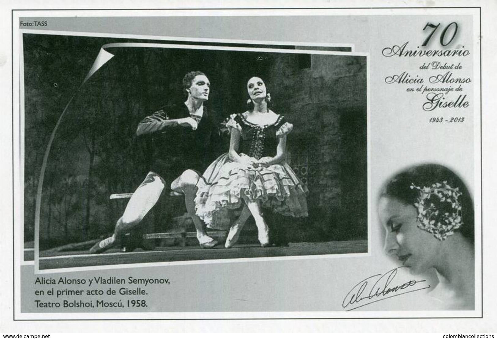 Lote PEP1192, Cuba, 2014, Entero Postal Stationery, Alicia Alonso, 2-20, Dance, Ballet, Giselle - Cartes-maximum