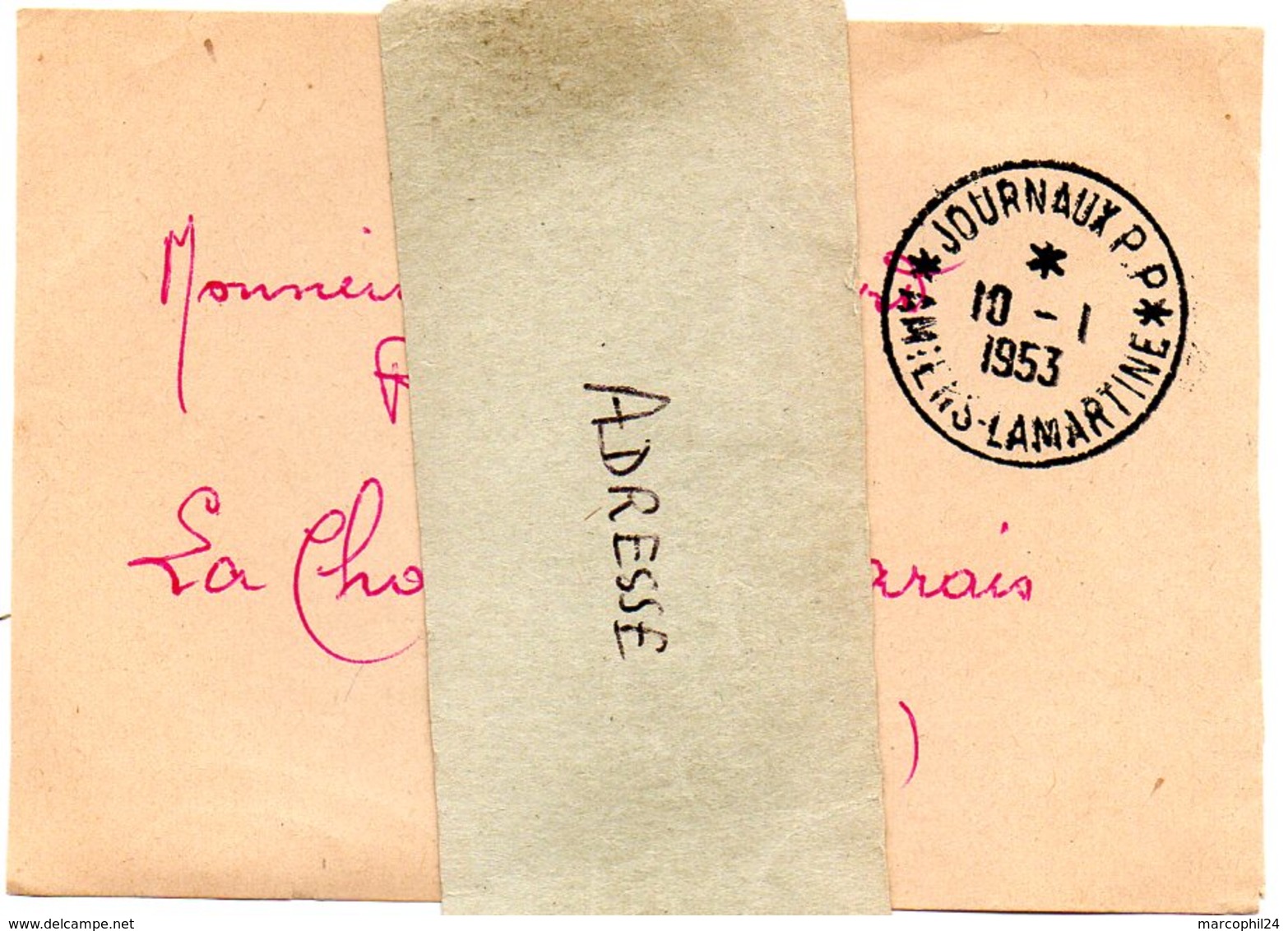 SOMME - Dépt N° 80 = AMIENS LAMARTINE 1953 = CACHET MANUEL   A7 + PP JOURNAUX - Cachets Manuels