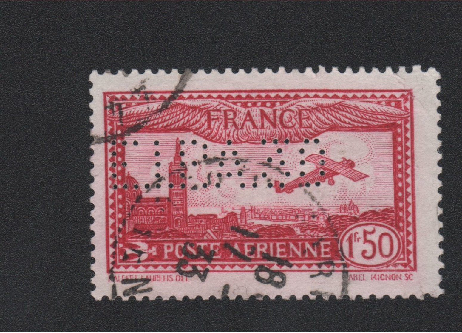 Faux Poste Aérienne N° 6d, Perforé EIPA Oblitéré - 1927-1959 Used