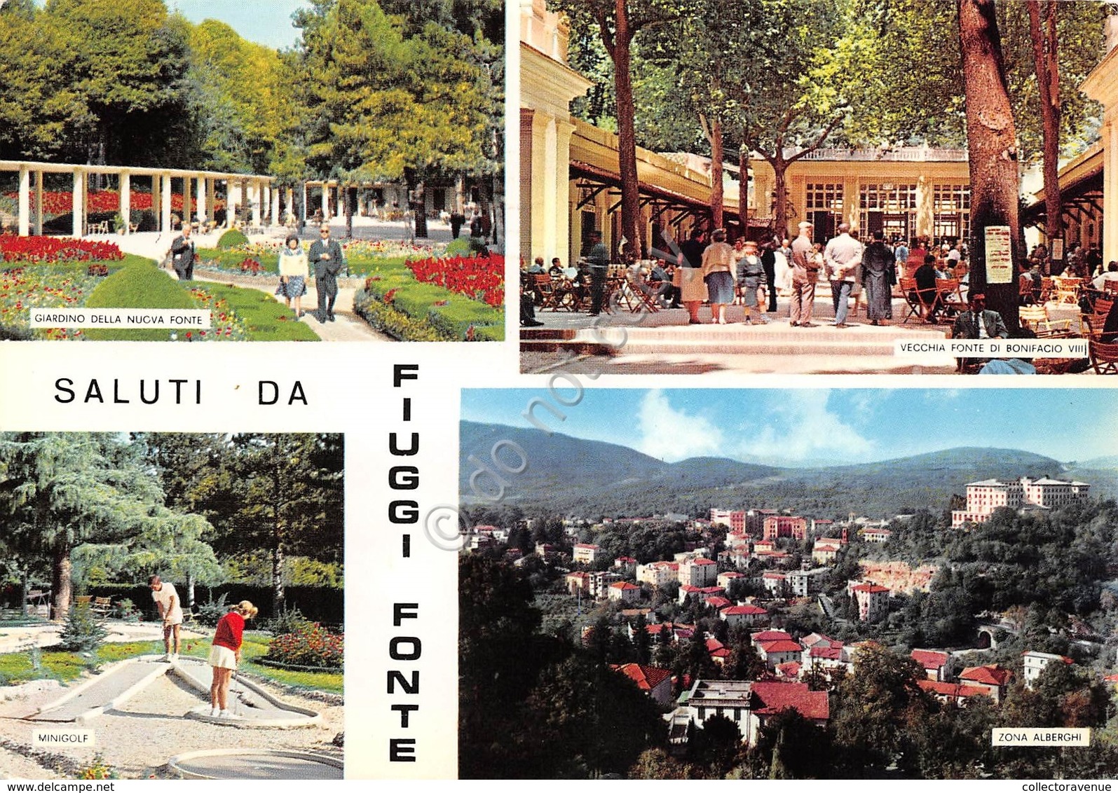 Cartolina Fiuggi Fonte 4 Vedute Minigolf 1966 (Frosinone) - Frosinone