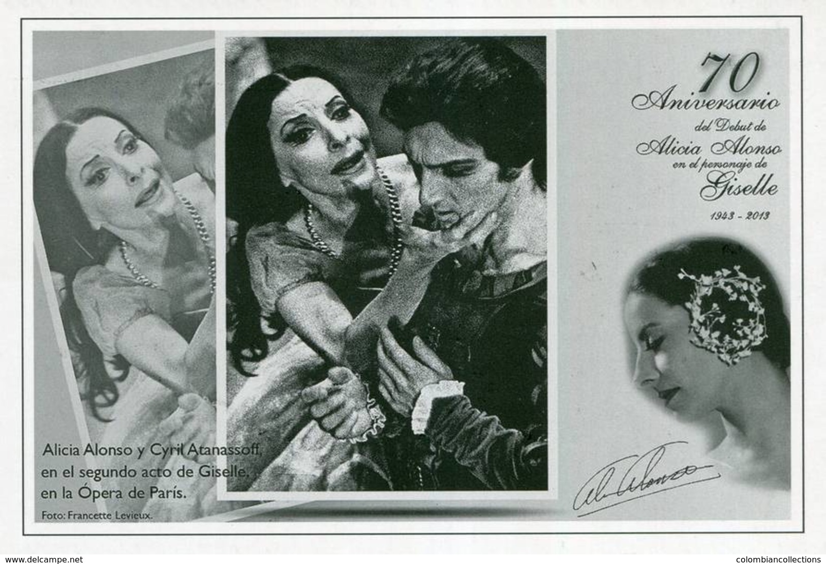 Lote PEP1210, Cuba, 2014, Entero Postal Stationery, Alicia Alonso, 20-20, Dance, Ballet, Giselle - Cartes-maximum