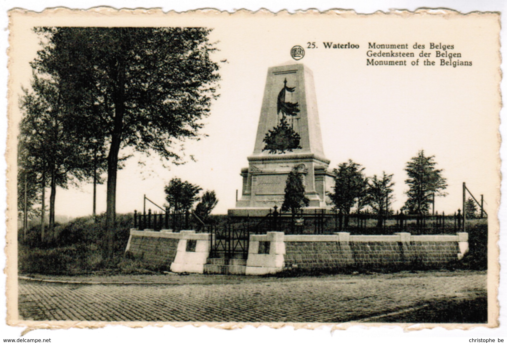 Waterloo, Gedenkteken Der Belgen, Monument Des Belges (pk52479) - Waterloo