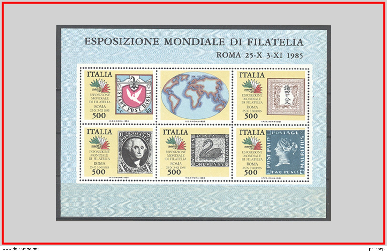 Italia Italy 1985 - Cat. BF 3 (MNH **) Esposizione Mondiale Di Filatelia - World Exhibition (12056) - 1981-90:  Nuovi