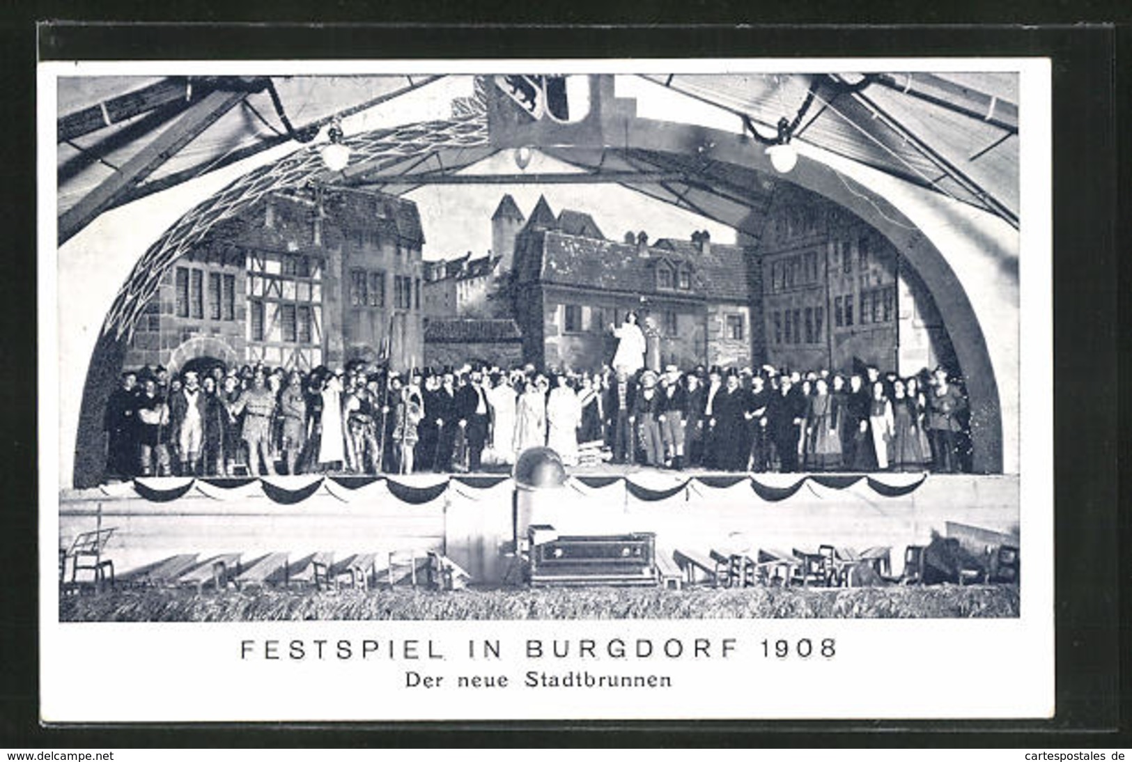 AK Burgdorf, Festspiel 1908, Der Neue Stadtbrunnen - Autres & Non Classés