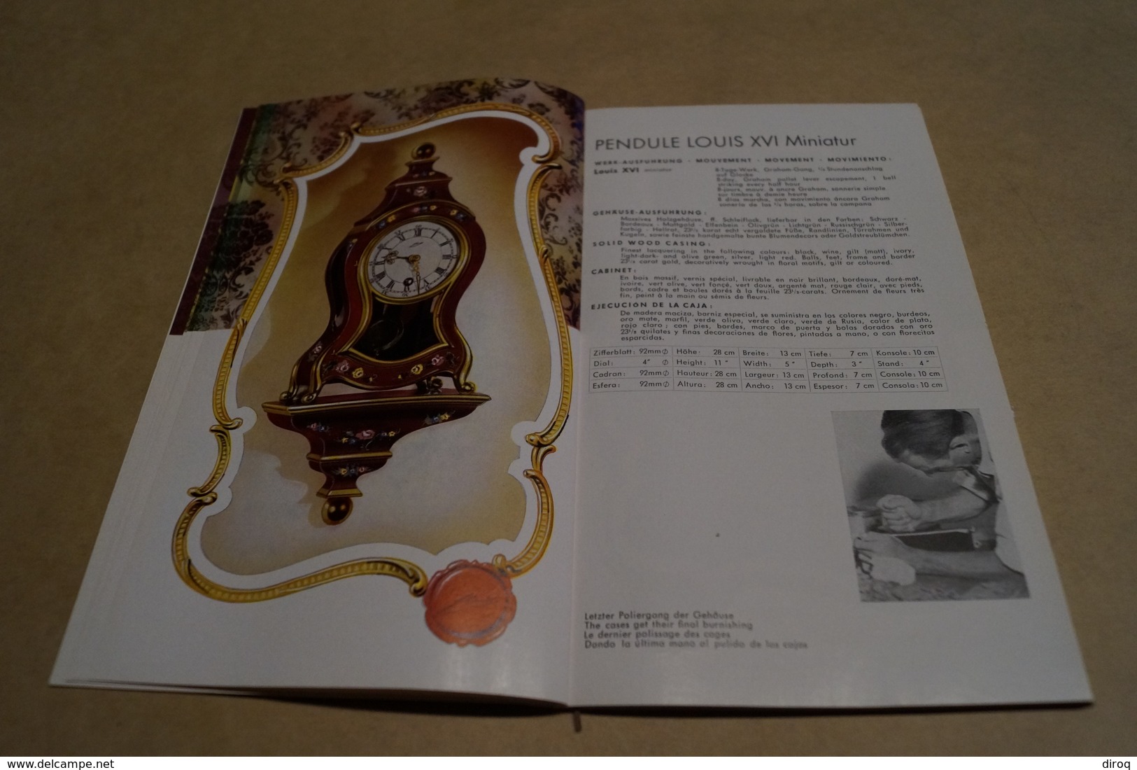 RARE ancien catalogue d'Horlogerie,Mittel,Schmid,pendules,44 pages,21 cm. sur 12 Cm.complet