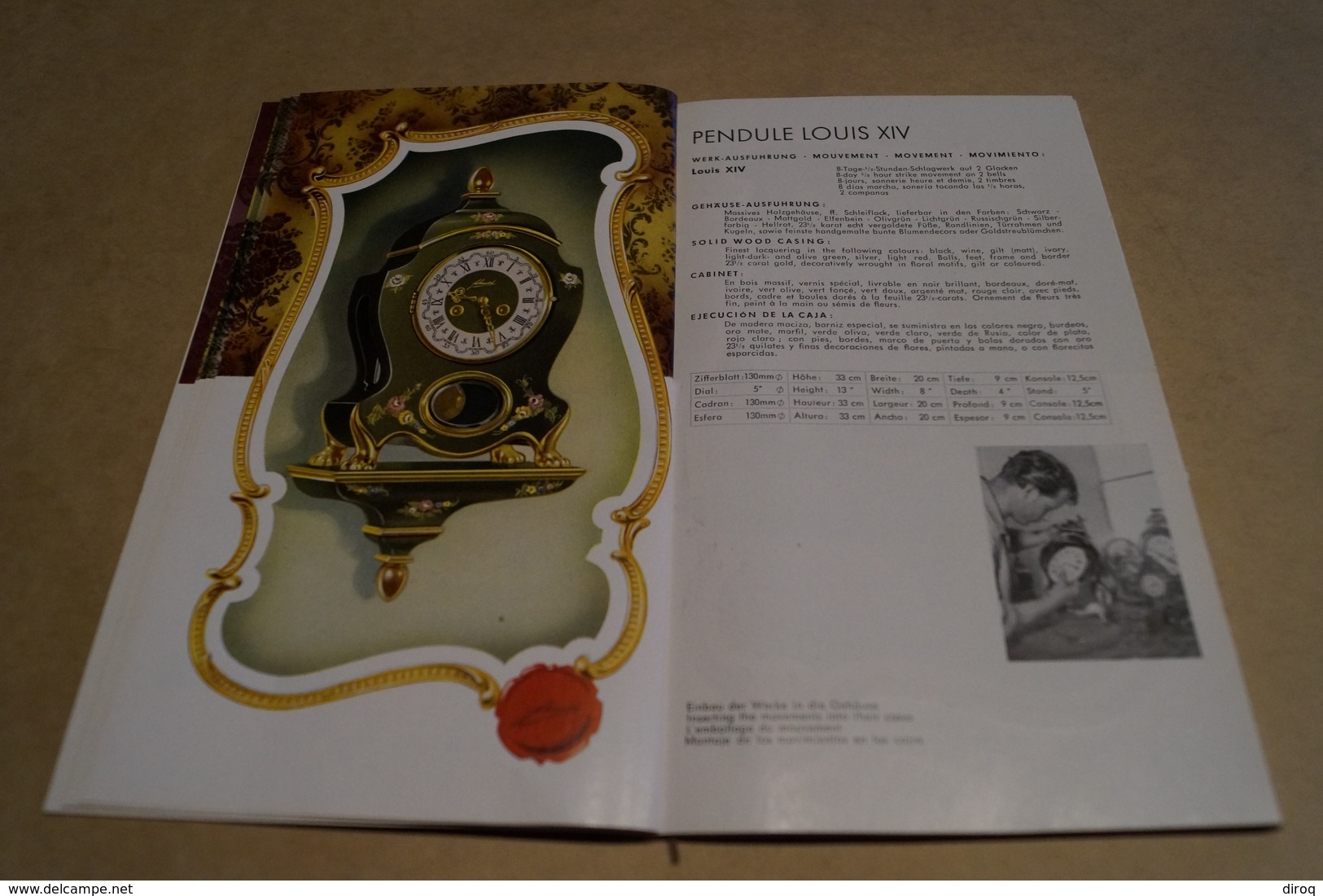 RARE ancien catalogue d'Horlogerie,Mittel,Schmid,pendules,44 pages,21 cm. sur 12 Cm.complet