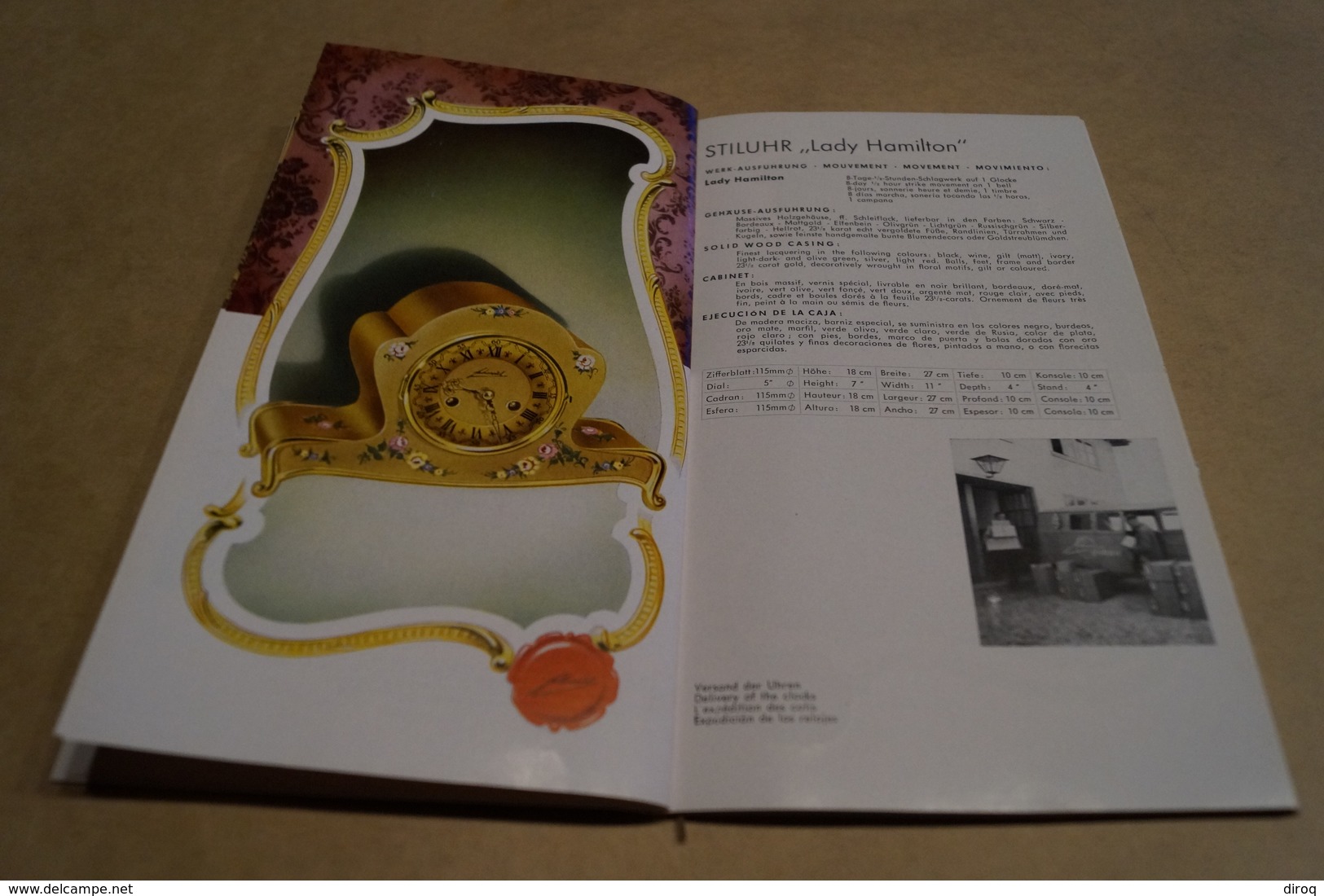 RARE ancien catalogue d'Horlogerie,Mittel,Schmid,pendules,44 pages,21 cm. sur 12 Cm.complet