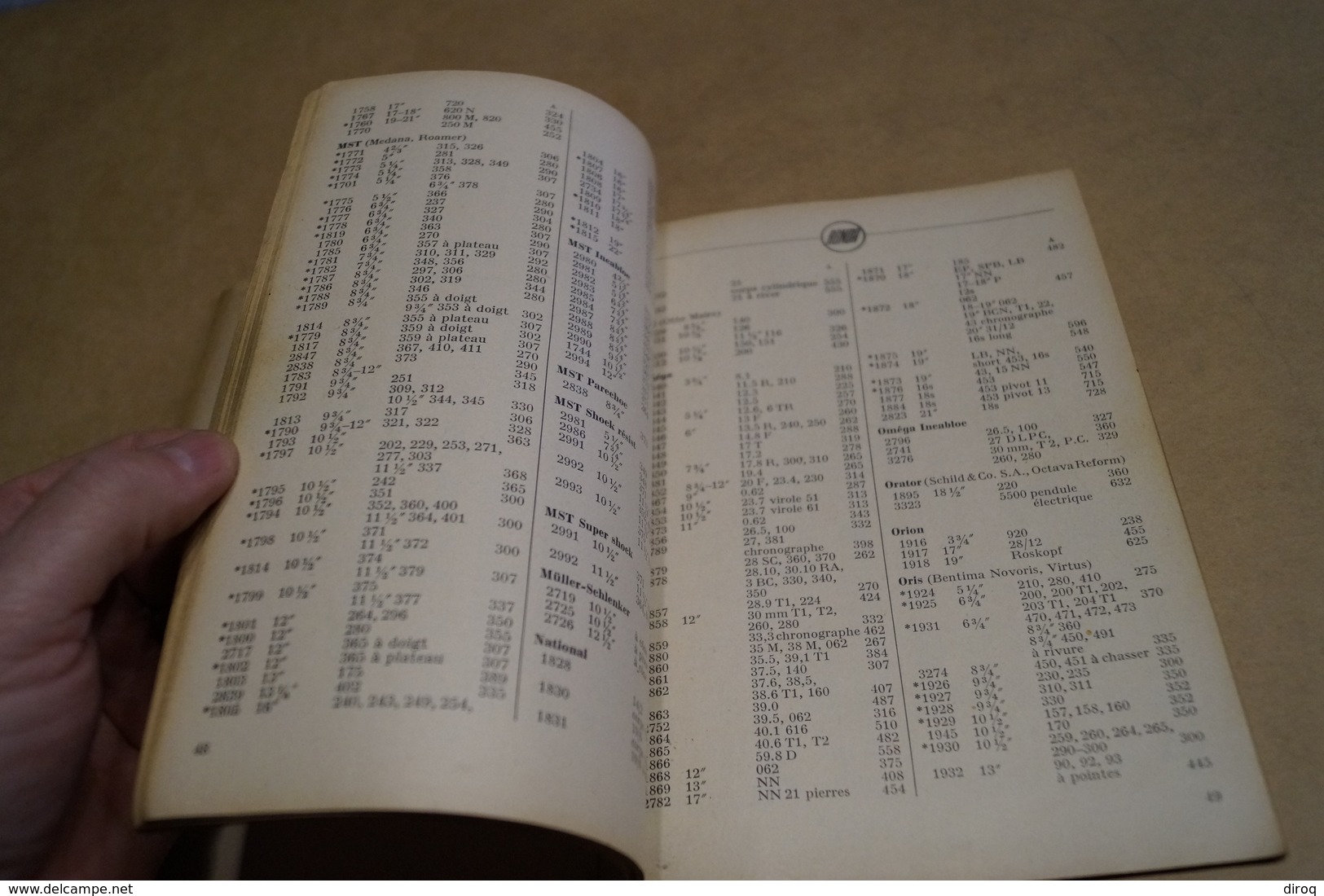 RARE ancien catalogue d'Horlogerie,Ronda 1951,complet 90 pages,21 Cm. sur 15 Cm.