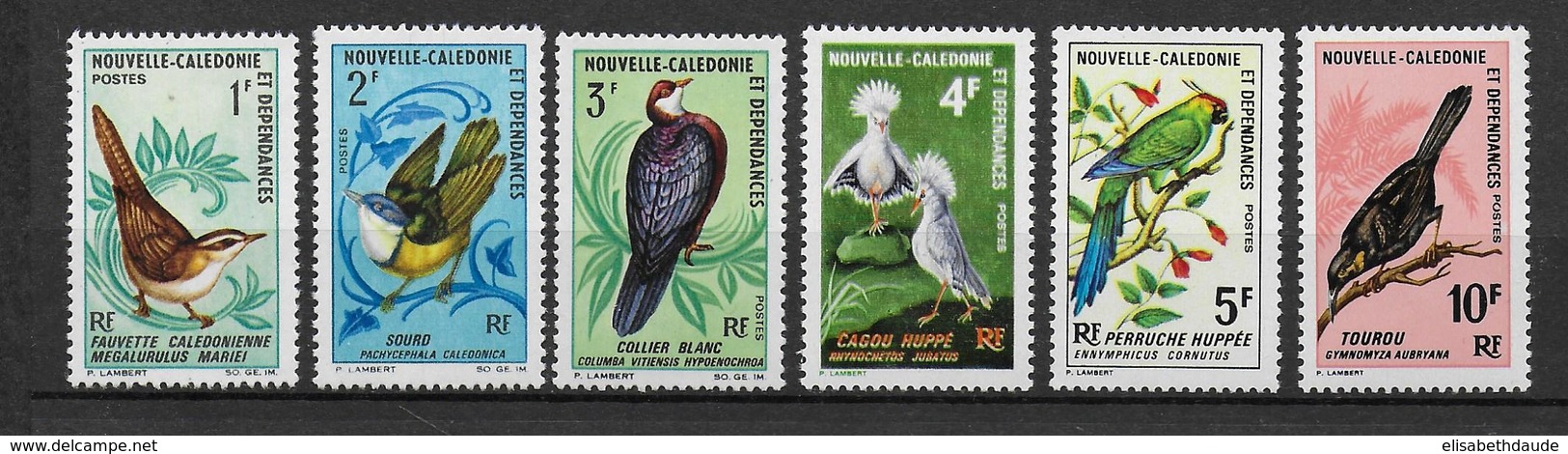 CALEDONIE - YVERT N°345/350 * / MLH - COTE = 40 EUR. - OISEAUX / BIRDS - Nuevos