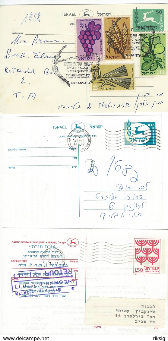 Israel - 3 Postal Stationeries.  S-4535 - Other & Unclassified