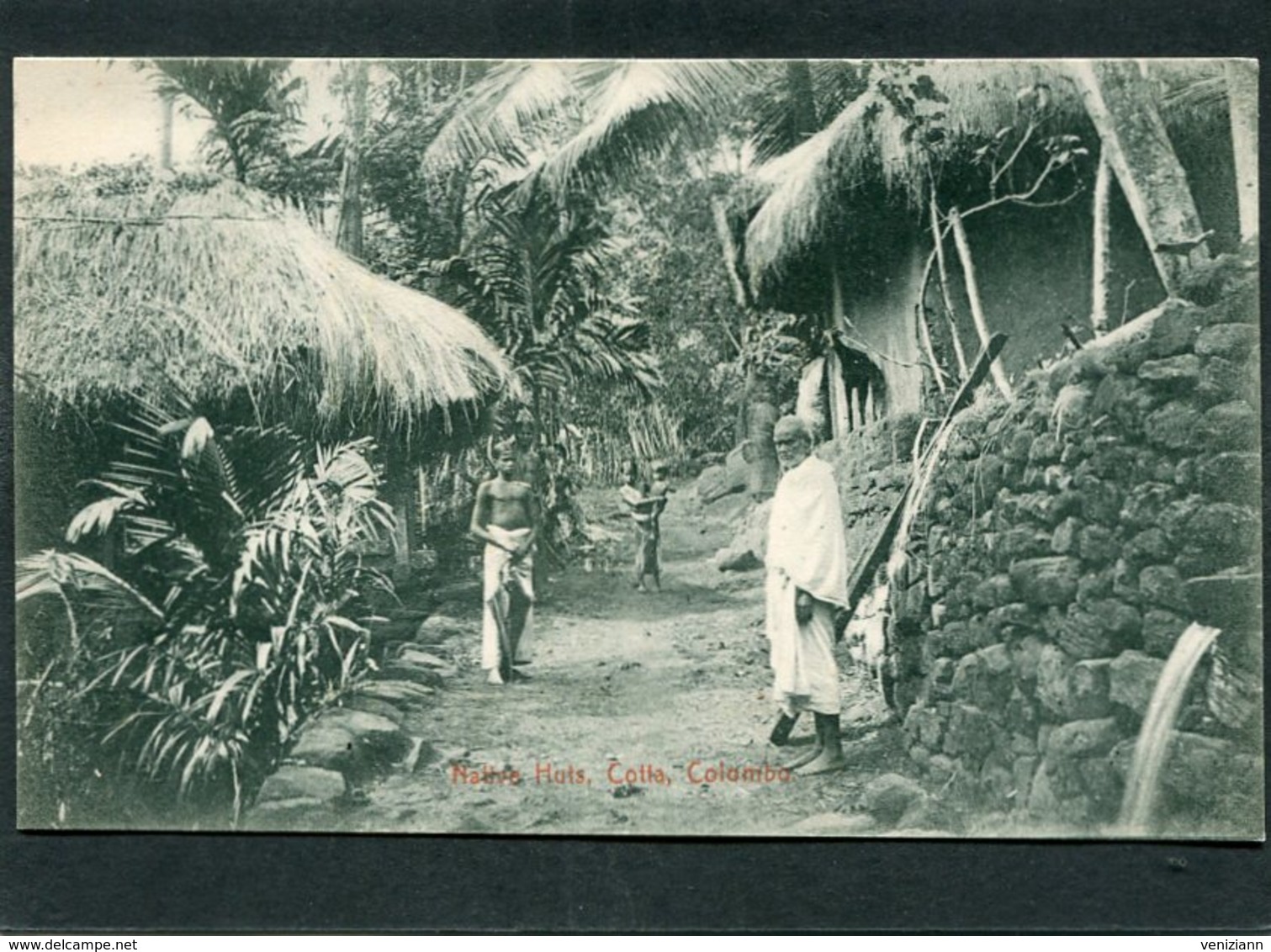 CPA - Native Huts, Cotta, COLOMBO, Animé - Sri Lanka (Ceylon)