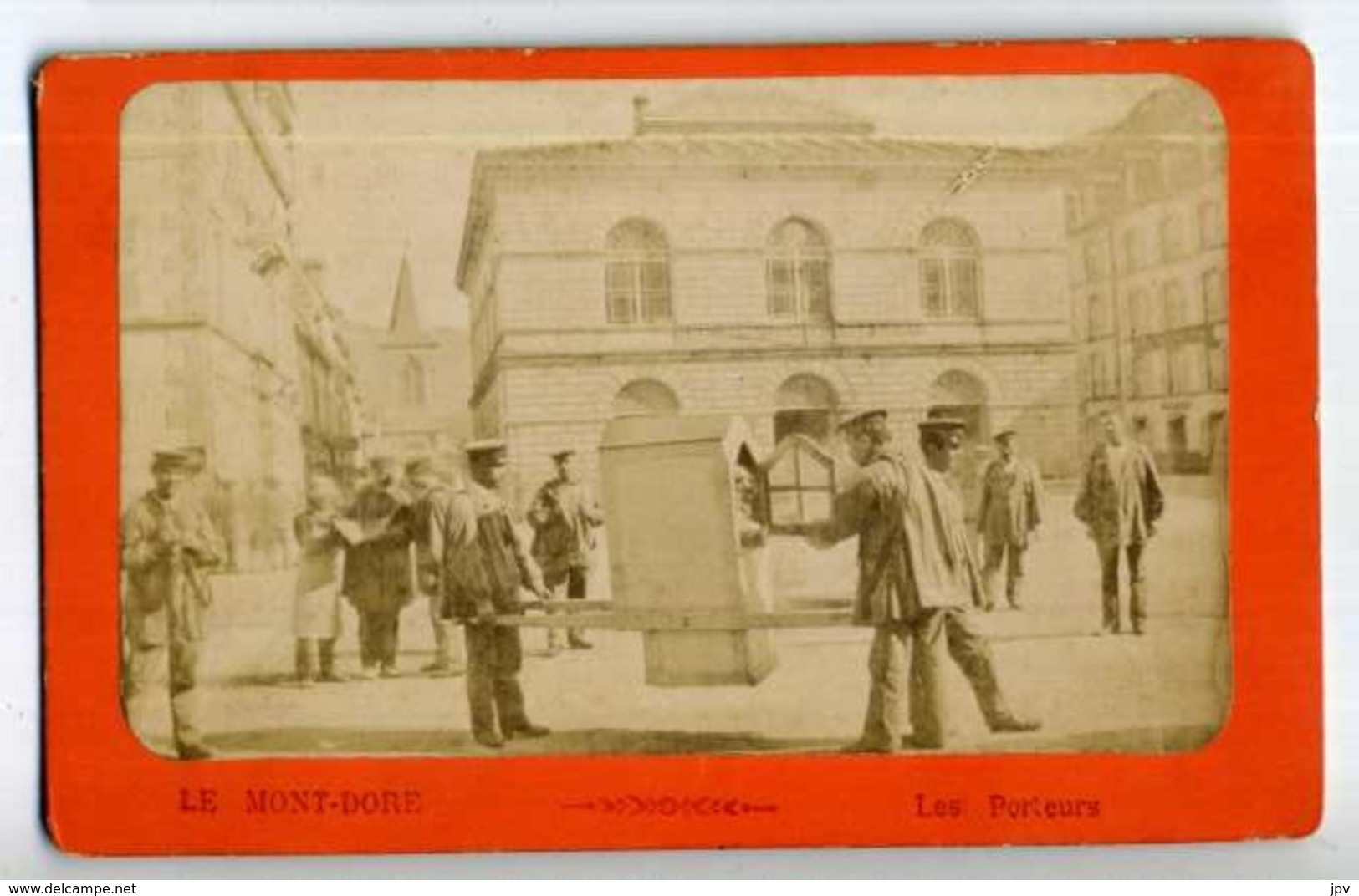 PHOTO CDV LE MONT DORE - Les Porteurs - Anciennes (Av. 1900)