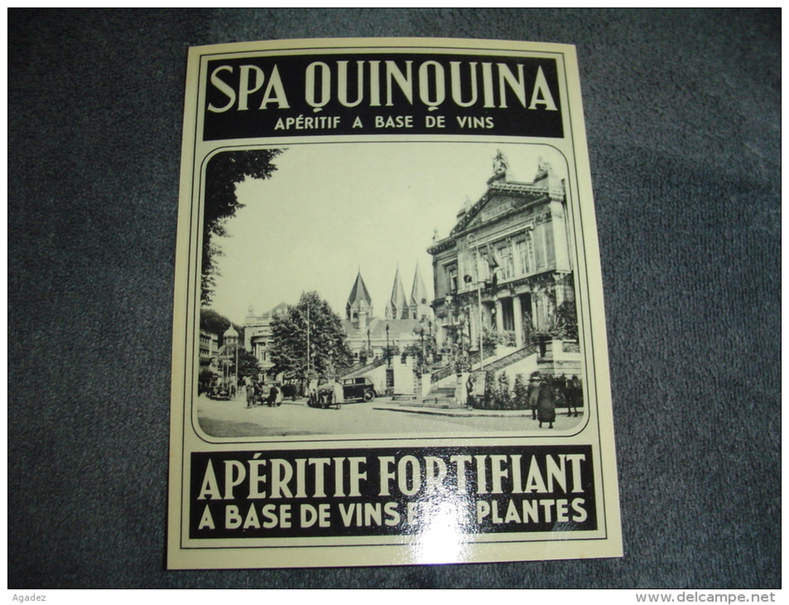 Etiquette Spa Quinquina Apéritif à Base De Vin Et De Plantes Excellent état. - Other & Unclassified