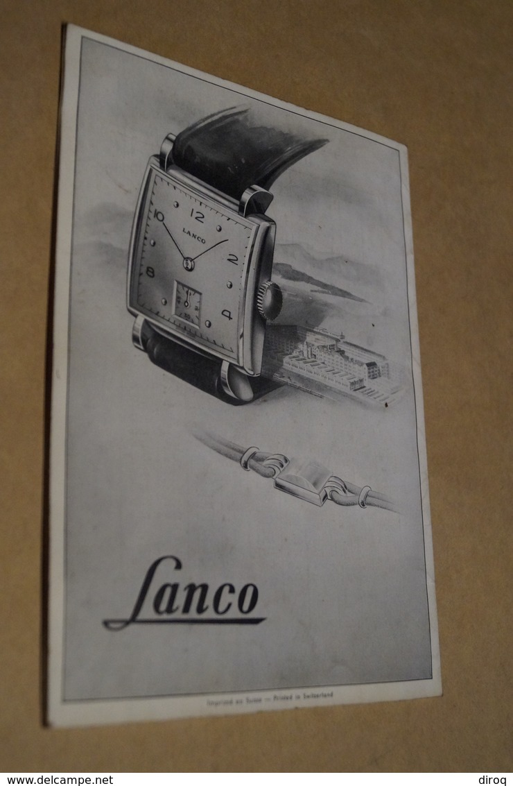 RARE ancien catalogue d'Horlogerie,Langendorf Watch Suisse,N° 47,complet 28 pages,21 Cm. sur 14,5 Cm.