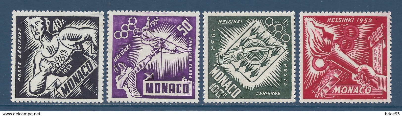 Monaco Poste Aérienne - PA YT N° 51 à 54 - Neuf Sans Charnière - 1953 - Poste Aérienne