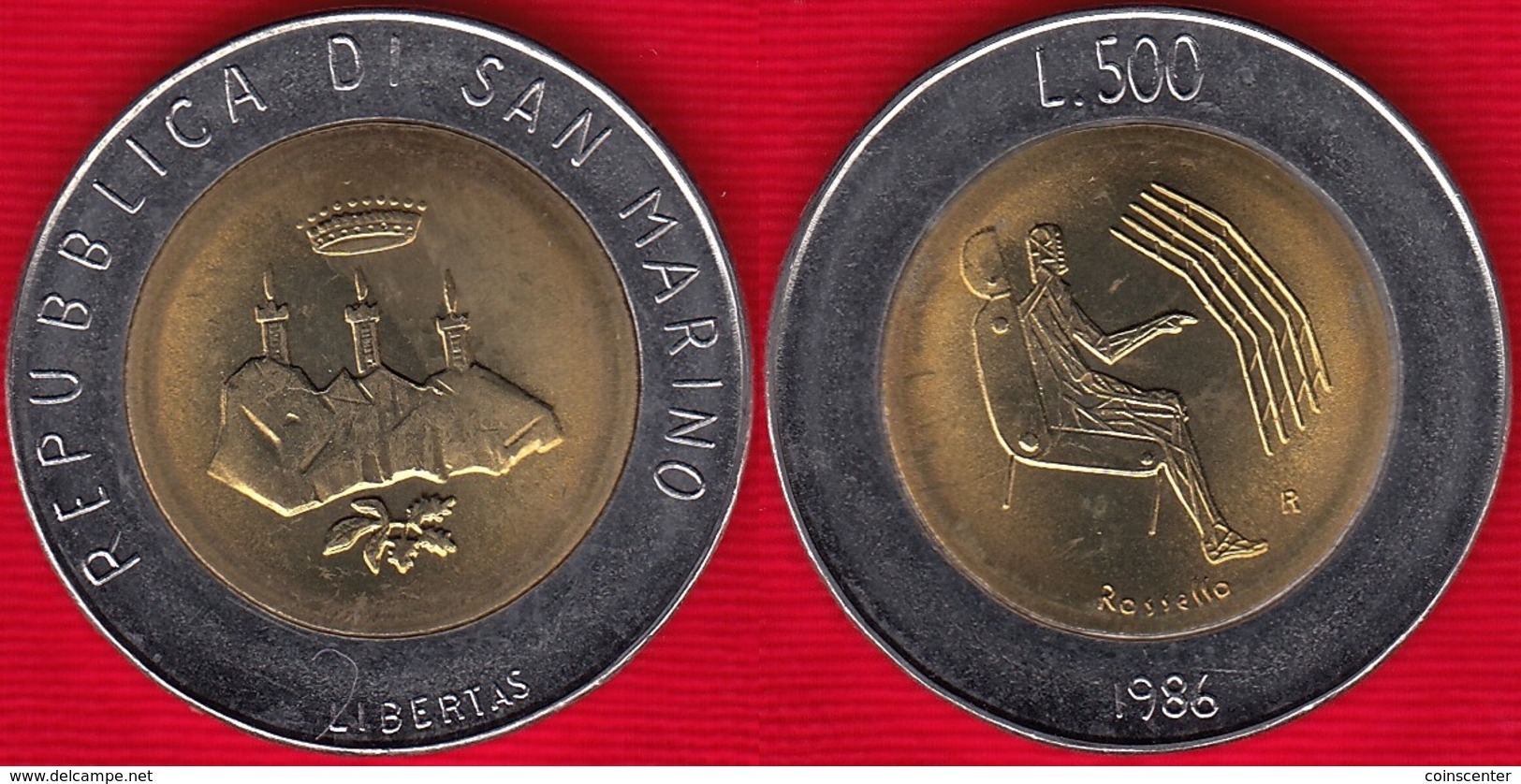 San Marino 500 Lire 1986 Km#195 "Man With Computer" BiMetallic UNC - Saint-Marin