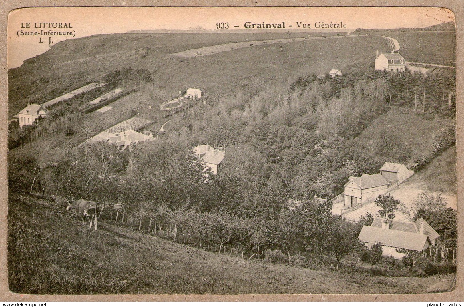 76 / Lot De 2 Cartes : GRAINVAL (Saint-Léonard) - Vue Générale (cf. état) - Autres & Non Classés