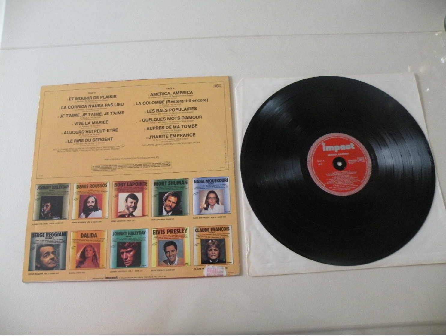 Michel Sardou -1970- (Titres Sur Photos) - Vinyle 33 T LP Disque D'Or - Autres - Musique Française